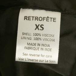 Pre Owned فسستان قصير بدون حمالات بتفاصيل فرو اصطناعي مرصع بالتر تر ريتروفتي مقاس صغير جداً