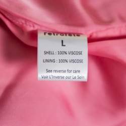 Retrofete Pink Sequin Embellished Chiffon Joggers L