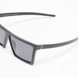 By RetroSuperFuture Black Rectangle Tinted Sunglasses 