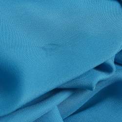 Pre Owned Rhode Blue Crepe Mock Neck Tie Up Midi Dress S