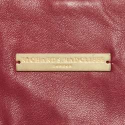 Pre Owned Richards Radcliffe Burgundy Real Leather Cadogan Hand Woven Coat M