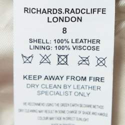 Richards Radcliffe Pink Leather Double Breasted Trench Coat M