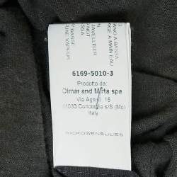 Pre Owned Rick Owens Dark Dust Grey Jersey Full Sleeve Maxi Dress M