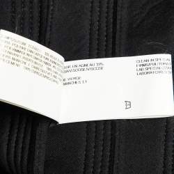 Rick Owens Black Leather Zip-Up Knit Paneled Biker Jacket M
