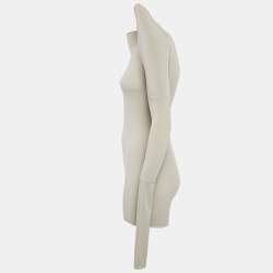 Rick Owens Grey Jersey Detail Shoulder Long Sleeve Top M