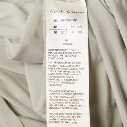 Rick Owens Grey Jersey Detail Shoulder Long Sleeve Top M