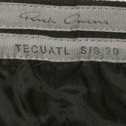 Pre Owned Rick Owens Black Cotton Midi Skirt L