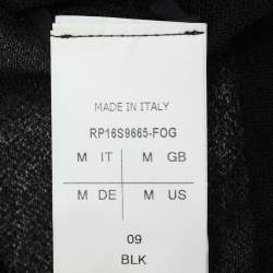 Rick Owens Black Stretch Knit Cardigan M