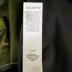 Rick Owens Shimmery Green Leather Strapless Midi Dress M