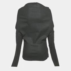 Pre Owned Rick Owens Midnight Blue Denim Fitted Top M
