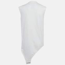 Pre Owned Rick Owens X Champions Off-White Embroidered Cotton Tank Top L