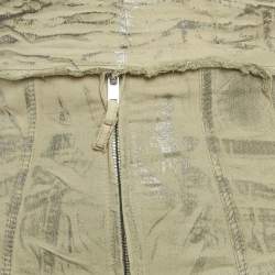 مملوكة مسبقًا قميص وسروال ريك أوينز دنيم بيج بلاتينيوم بمهمل XS