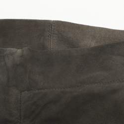 Pre Owned جاكيت ريك اوينز قصير سويدي رمادي متوسط