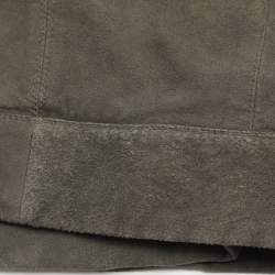 Pre Owned جاكيت ريك اوينز قصير سويدي رمادي متوسط