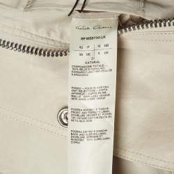 Pre Owned Rick Owens Beige Kangaroo Leather Jacket M