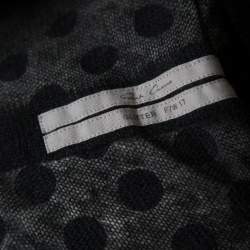 Rick Owens Black Alpaca Wool Open Front Water Fall Cardigan  S