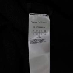 Rick Owens Black Alpaca Wool Open Front Water Fall Cardigan  S
