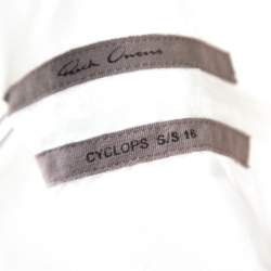 Rick Owens Madopolam Milk White Cotton Sleeveless Wrap Top M