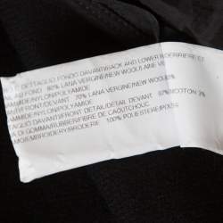 Rick Owens Black Wool Cross Embellished Sleeveless Waterfall Jacket S