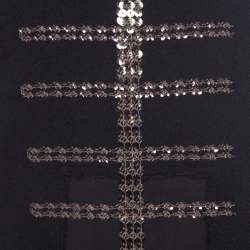 Rick Owens Black Wool Cross Embellished Sleeveless Waterfall Jacket S