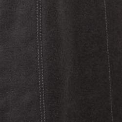 Rick Owens Darkdust Brown Cotton Asymmetric Hem Contrast Trim Sleeveless Jacket S