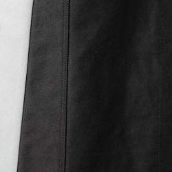 Rick Owens Darkdust Brown Cotton Asymmetric Hem Contrast Trim Sleeveless Jacket S
