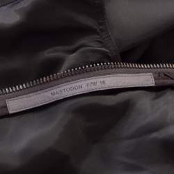 Rick Owens Dark Dust Grey Draped Satin Sleeveless Maxi Dress S