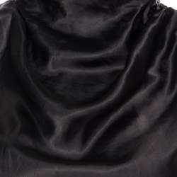 Rick Owens Dark Dust Grey Draped Satin Sleeveless Maxi Dress S