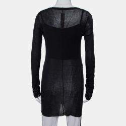Rick Owens Black Knit Forever Tunic Top M