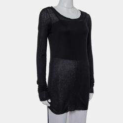Rick Owens Black Knit Forever Tunic Top M