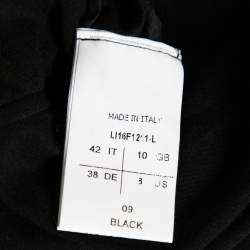 Rickowenslilies Black Knit Mock Neck Long Sleeve Top M