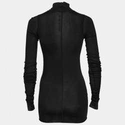 Rickowenslilies Black Knit Mock Neck Long Sleeve Top M