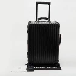 Pre Owned Rimowa Black Polycarbonate Essential Cabin S Luggage 45