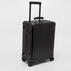 Pre Owned Rimowa Black Polycarbonate Essential Cabin S Luggage 45