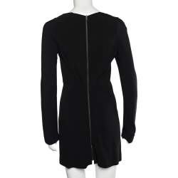 RM by Roland Mouret Black Crepe Draped Detail Midi Dress M