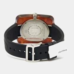 Robergé White Acetate Stainless Steel Rubber Altair 2810 Women's Wristwatch 34 mm 