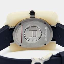 Pre Owned Robergé White Acetate Stainless Steel Rubber Colored Crystals Altair Women's Wristwatch 34 mm