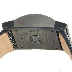 Pre Owned Roberge Black PVD Coated Stainless Steel Stingray Black Diamond Corvus Women's Wristwatch 26 mm