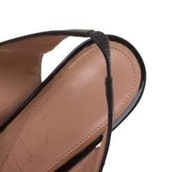 Robert Clergerie Black Leather Slingback Sandals Size 38