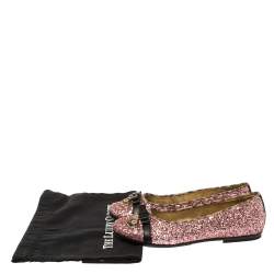 Roberto Cavalli Angels Pink Glitters Ballet Flats Size 37