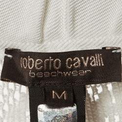 مملوكة مسبقًا Roberto Cavalli Beachwear White Lace Cover Up Pants M