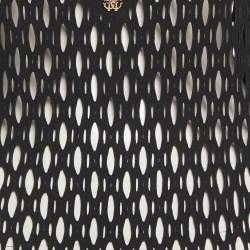 Pre Owned Roberto Cavalli Gym Black Mesh Jersey Top One Size 