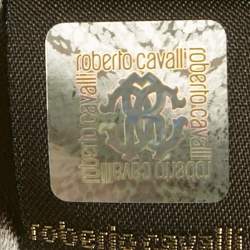 مملوكة مسبقًا Roberto Cavalli Gym Metallic Gold Snakeskin Patterned Polyester Sequin Sweatshirt & Jogger Set M