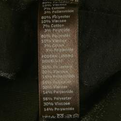 مملوكة مسبقًا Roberto Cavalli Gym Metallic Gold Snakeskin Patterned Polyester Sequin Sweatshirt & Jogger Set M