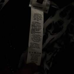 مملوكة مسبقًا Roberto Cavalli Gym Black/Grey Printed Jersey & Mesh Tank Top S