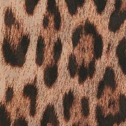 Roberto Cavalli Black/Brown Leopard Print Silk Scarf 