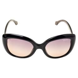 Pre Owned Roberto Cavalli Black Gradient Alula RC828S Oval Sunglasses