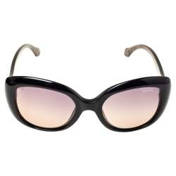 Pre Owned Roberto Cavalli Black Gradient Alula RC828S Oval Sunglasses