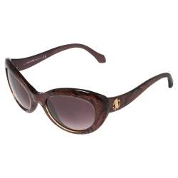 Pre Owned Roberto Cavalli Shimmery Red Alshat RC826S Cat Eye Sunglasses
