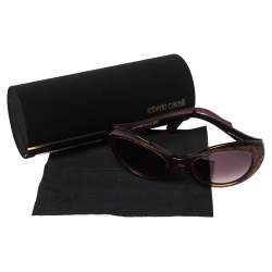 Pre Owned Roberto Cavalli Shimmery Red Alshat RC826S Cat Eye Sunglasses